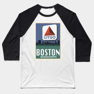 Boston Travel Poster 5 Baseball T-Shirt